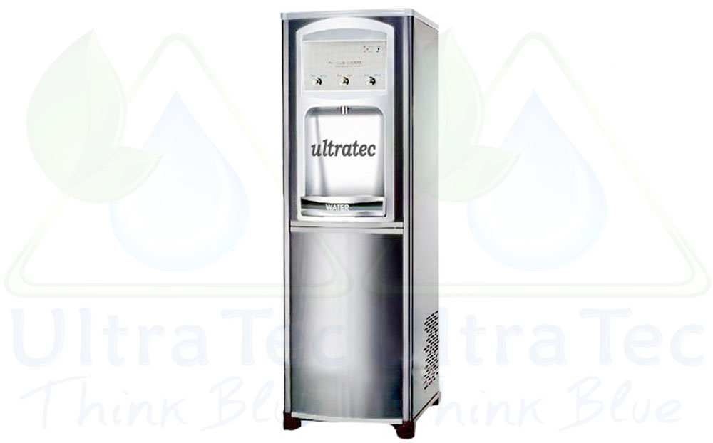 Stainless 3 Tap Water Cooler With Alkaline RO Filter Ultra Tec Water